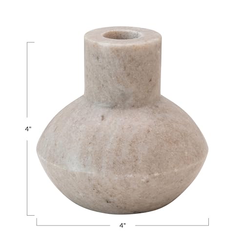 Bloomingville AH1680 Marble Taper, Beige Candle Holder thumb #1