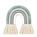 Produktbild follwer0 Regenbogen Makramee Traumfänger Wandbehang Makramee Wandteppich Für Kinder Schlafzimmer Wandregal Kinderzimmer Junge Dreamcatcher Wandkunst Quaste Baumwolle Kleine Dekoartikel
