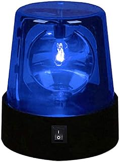 GCDN Strobe Light 3inch Led Mini Desktop Night Battery Powered Beam DJ 360 Degree tating Stage Effect Party Flashing Lamp(Blue)