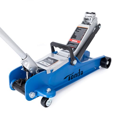 TONDA Low Profile Car Jack, 2.5 Ton (5,000 lb) Hydraulic Trolley Floor Jack for Garage, Home, Shop, Lifting Range 3.35" to 14.57", Blue by TONDA - Image 8