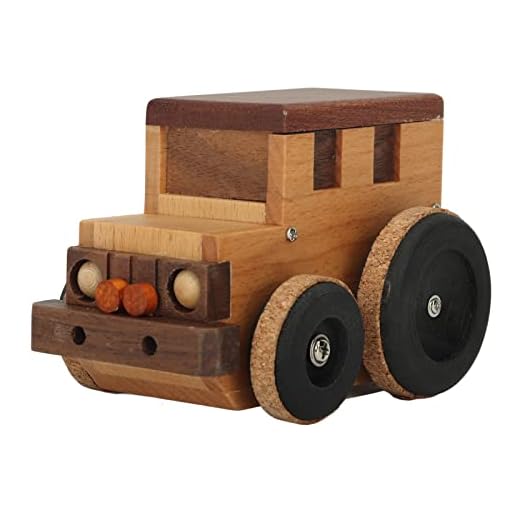 Caixa De Música De Madeira, Mini Caixa De Música Para Crianças, Caixa De Música Artesanal De Madeira, Linda Caixa Musical De Madeira Maciça Em Formato De Carro Clássico, Presentes Para Natal, Aniversá