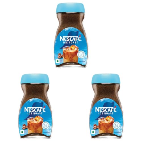 Image of NESCAFE Ice Roast | Instant Coffee Powder for Cold Coffee Lovers | Easily Dissolves in Cold Milk | 90g Jar (Pack of 3)