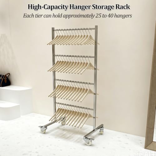 Soporte organizador de perchas de 4 niveles para evitar enredos en tiendas 4
