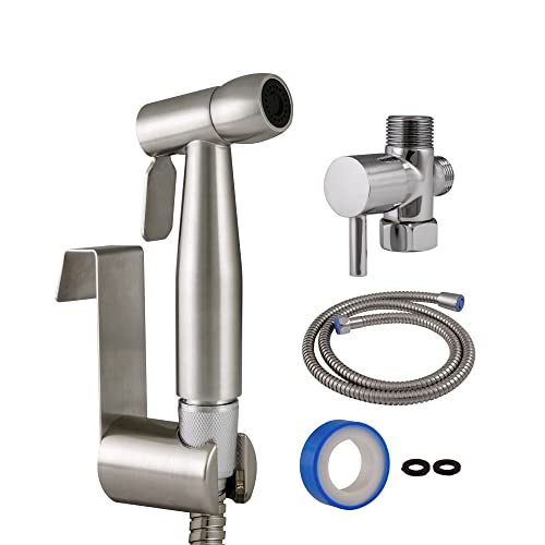 Design House 588913-SS Modern Single-Function Dual-Mount Hand Held Bidet Sprayer