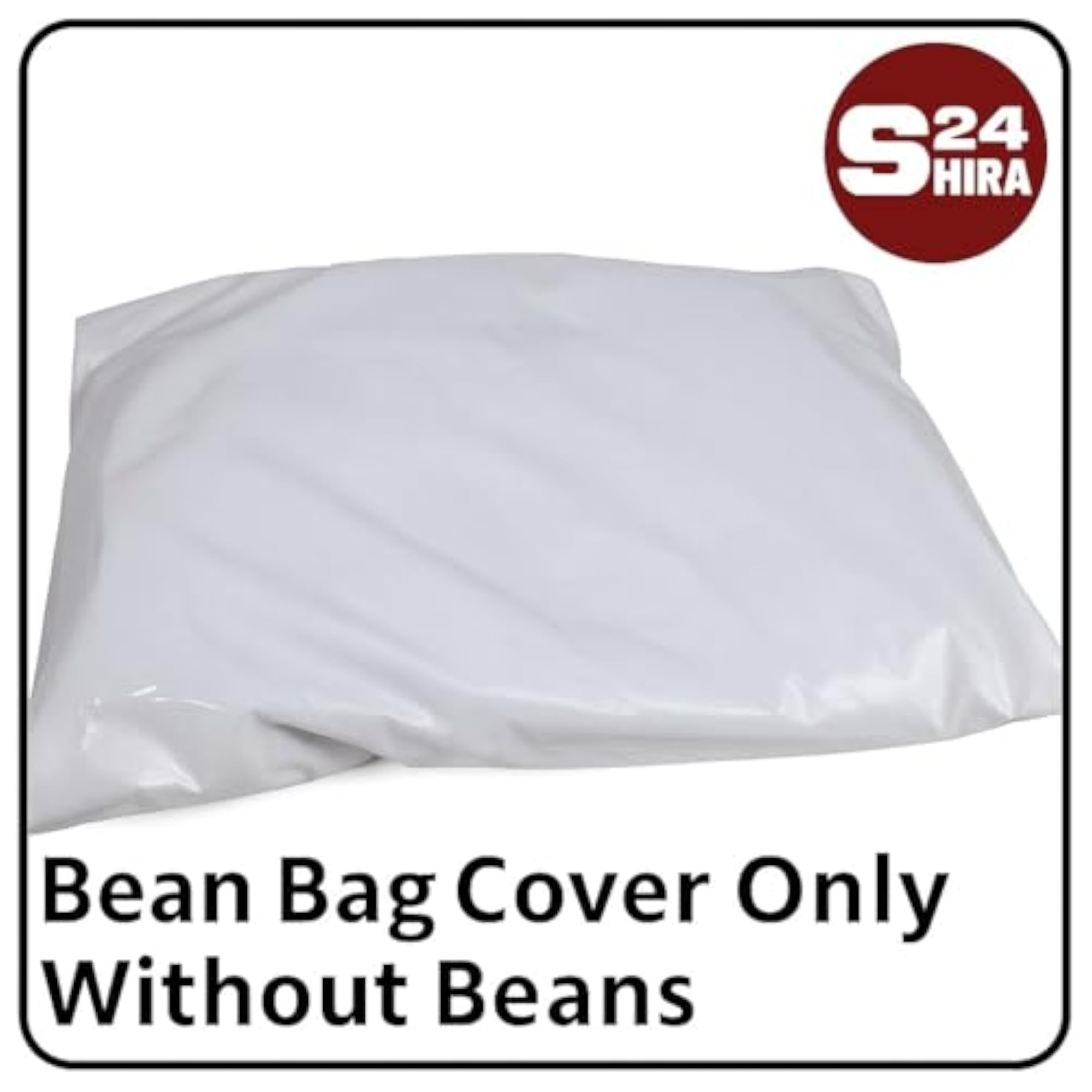 Premium 3-Piece Dual-Tone Bean Bag Covers with Footstool