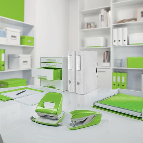 Leitz Urban Chick Ablagebox für bis zu 250 Blatt, A4, Gummizugverschluss, Kunststoff, Grün, WOW, 46290054