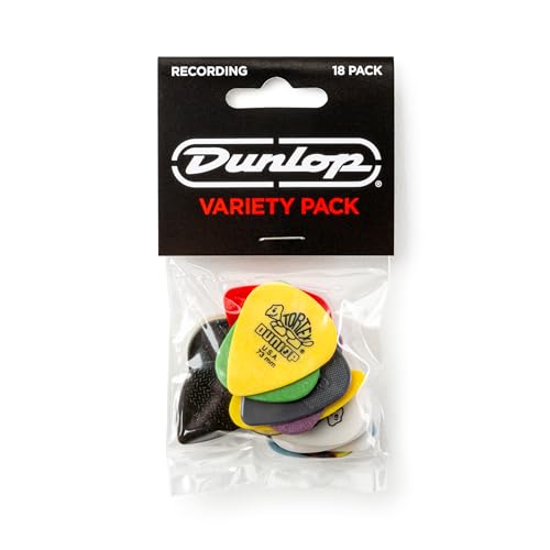 DUNLOP - PVP120 - Plektren Recording Variety Pack, Beutel mit 18 Stück.