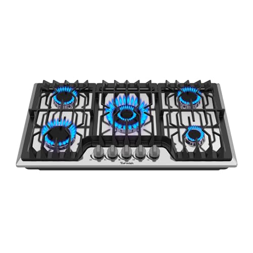 36-Inch 5-Burner Gas Cooktop with Flame Out Protection