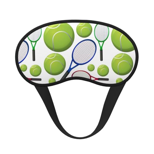 Raquetas y pelotas de tenis, Cubiertas oculares completas, antifaces para dormir que bloquean la luz, orejeras opacas para dormir