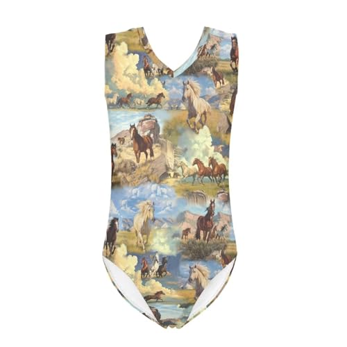 Image of Girls Bathing Suit Size 3-14 Swimsuits for Girls One-Piece Swimwear Summer V-Neck Sleeveless