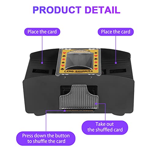Feierya Automatic Card Shuffler 2 Deck,Playing Card Shuffler Electric For Uno Poker Card Game #TOP3