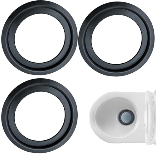 Image of LiXiongBao 3 Pack RV Toilet Seal,Rubber Toilet Flush Ball Seal Gaskets Kit Replacement for Dometic 300 /310 /320 Compare to Part 385311658,Sealed and Leakage(Black)