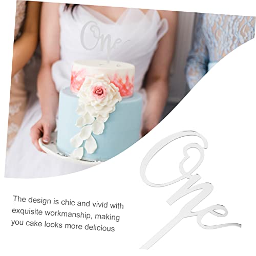 Cabilock 30 Peças uma inserção de bolo topo de bolo de 1 ano decoração de bolo decorações para cupca