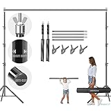 LimoStudio 10 x 9.4 ft. Dimension Frame Muslin Backdrop Stands, Stronger Sturdier Background Support System with Photo Spring Clamp and Carry Case Bag, AGG3012