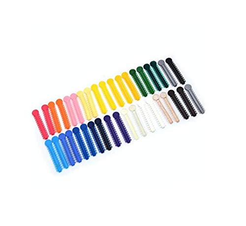 40/120/200 Pcs Dental Orthodontic Ligature Ties Multi-color Orthodontic Elastomeric O-rings Braces Rubber Bands (5 packs/200pcs)