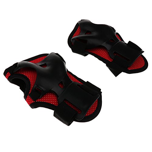 F Fityle 6 Peças Garoto Menino Menina Skate Skate Bicicleta Cotovelo Pulso Protetor De Joelho - Pret