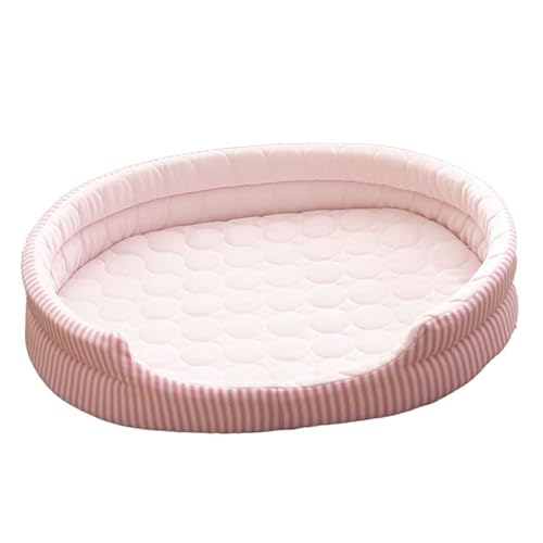 AONYAYBM Cama Refrescante para Perros, Cama Refrescante para Gatos para Verano, Cama Refrescante Portátil Lavable, Nido para Mascotas, Cuatro Estaciones, Universal, para Dormir en Verano, Cama(Rosa)