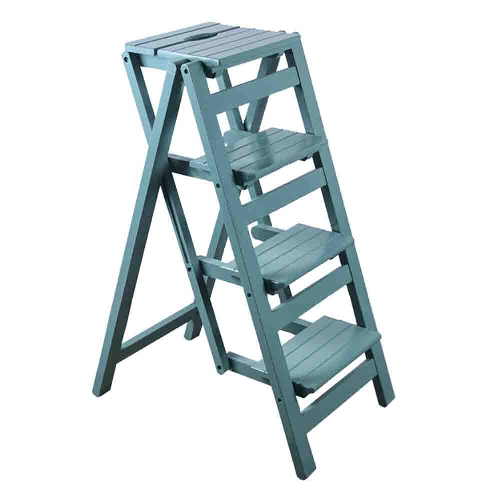 Escabeau pliant en bois durable 4 marches au design robuste
