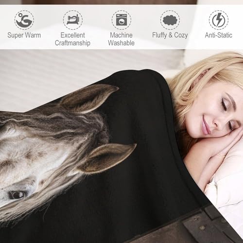 Couverture cheval en polaire de flannel de lit 140x180 cm - 4