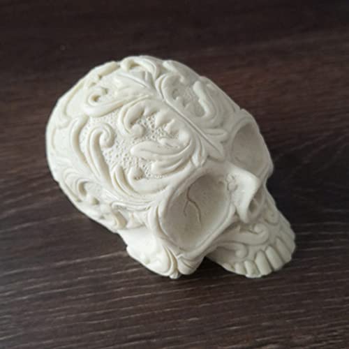 Moule en silicone tête de mort pour cendrier et pot de résine - 5