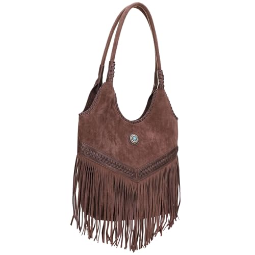 Bolso tipo Hobo con flecos para mujer