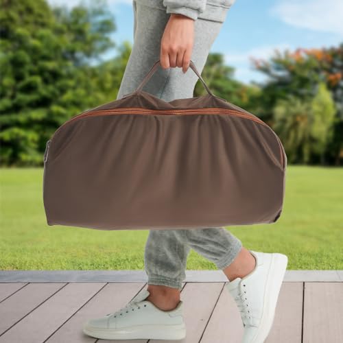 Meditation Bench Folding Bamboo Meditation Stool with Velvet Cushion & Carry Bag, Travel Meditations Seat, Comfortable Folding Kneeling Stool Chair for Mindfulness, Zen Practice Coffee - Image 6