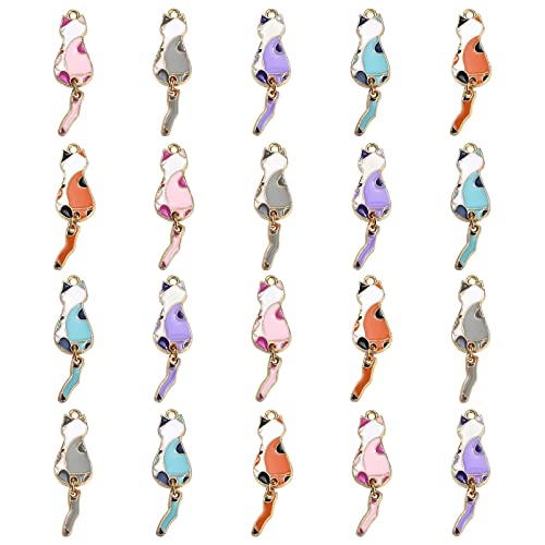 Kitbeads 35pcs Mixed Colors Enamel Cat Charms Kawaii Animal Cartoon Kitten Charms Sitting Cat Pet Charms for Jewelry Making Bracelets Bulk  Cucciolini Doodles Kitbeads 35pcs mixed colors enamel cat charms kawaii animal cartoon kitten charms sitting cat pet charms for jewelry making bracelets bulk   cucciolini doodles