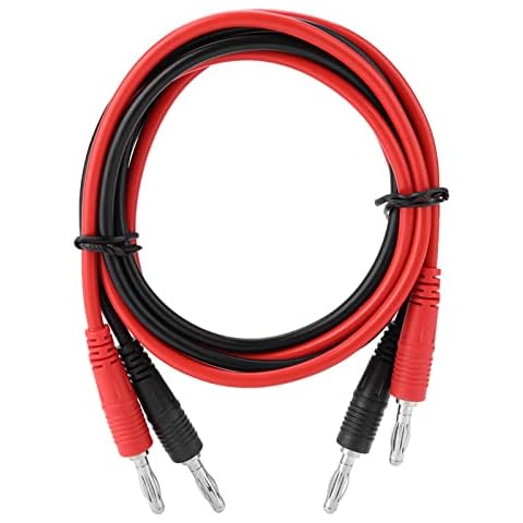 Zetiling Bananenstecker-Kabel-Prüfleitungen, 2 Stück 4 mm Bananenstecker-zu-Bananenstecker-Prüfkabel für Multimeter für elektrische oder Labor-elektrische Prüfarbeiten Cover