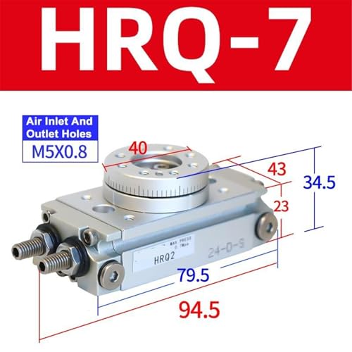 Vérin pneumatique HRQ-7 avec table rotative en alliage supérieur