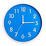 Binwo Modern Colorful Stylish Elegant Silent Non-ticking Home Kitchen/Living Room Wall Clock 10 Inches
