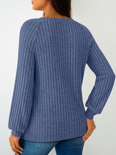 Image of LILLUSORY Womens Tops Long Sleeve Shirts Fall Lightweight Sweaters