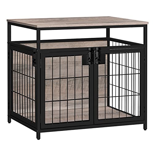 HOOBRO Dog Crate Furniture, Wooden Dog Crate, Dog Kennels with ...