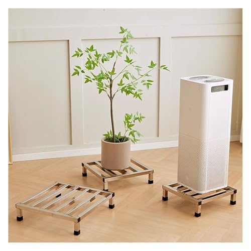 JINMLBO Heightened Air Conditioner Base, Furniture Appliances Base Stand, Stainless Steel Floor Shelf Bottom Bracket for Warehouses Garage Kitchens Shops(55x55x15cm)