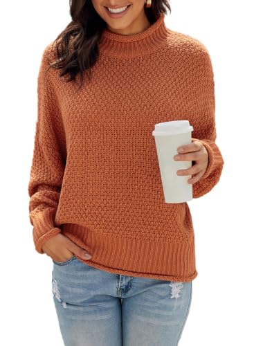 Image of Dokotoo Womens Sweaters Turtleneck Cable Knit Chunky Pullover Fall Outfits