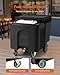 VEVOR Commercial Ice Bin, 125 lbs Portable Ice Caddy, 31.5 x 22.8 x 29 inch Insulated Ice Carrier with 4 Wheels and Sliding Lid, Large Ice Bin for Catering, Kitchens, Bistros, Restaurants, and Bars