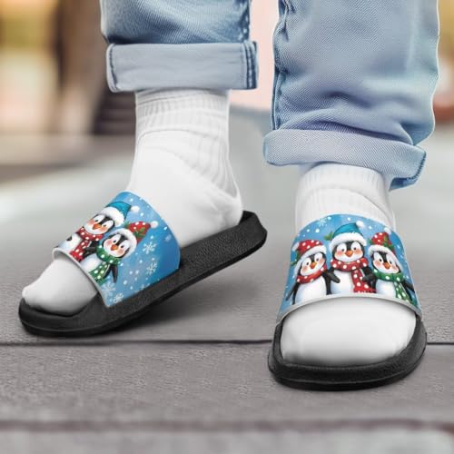 Image of Unisex Slides for Girls Boys Comfortable Slippers Slides Non-slip Shower Shoes House Fashion Thick for Indoor & Outdoor Gifts