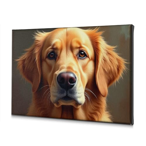 Décoration murale sur toile Golden Retriever pour salon et bureau