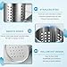 Imagen de Gykutix Juego de 2 Bote Utensilios Cocina Porta Utensilios de Cocina de Acero Inoxidable Escurridor Cubiertos Redondo Soporte utensilios cocinas Escurre Cubiertos Bote para Cajones Encimeras