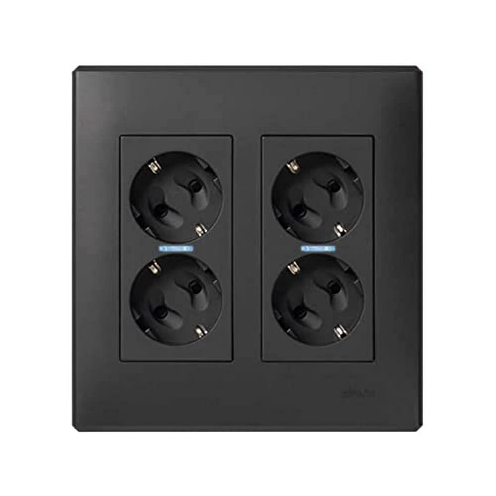 Kit électrique 2 modules grafito appareillage mural graphite mat