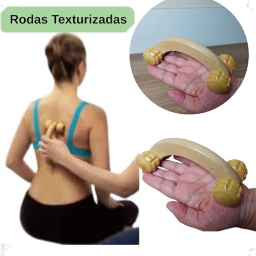 Massageadores De Madeira Para Corpo Pescoço Cabeça Ombro Braços Costas Pernas-Kit Para Fisioterapia