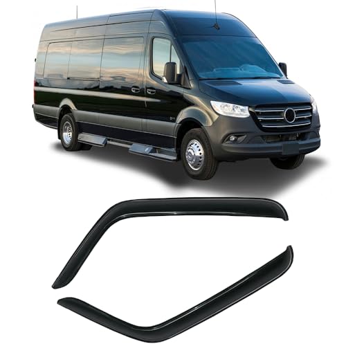 STARTSHIP MB58 Side Window Visors Wind Vent Deflector,2pcs Outside Mount Tape-On Nice Sun Rain...