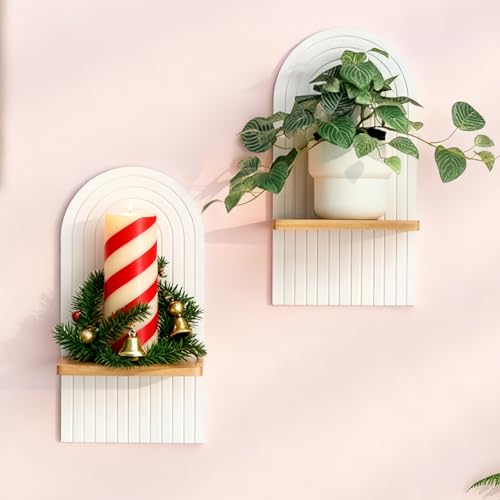 Walasis Boho Wall Candle Holder Decor: Mid Century Candle Sconces