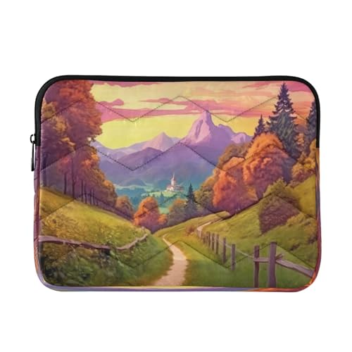 Funda para portátil de 13-14 pulgadas con diseño paisajístico miniatura 1