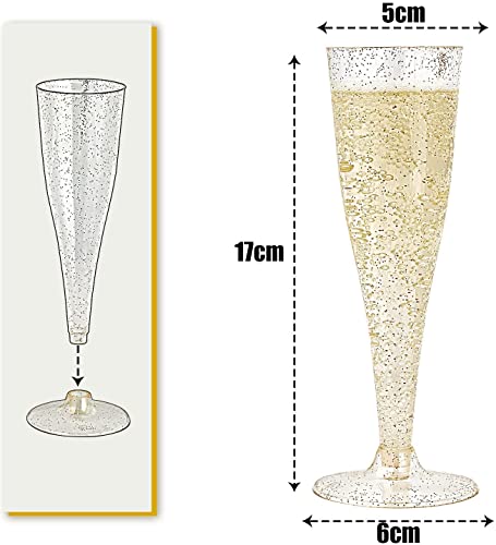 LATERN 54Pcs Plastic Champagne Flutes - Image 4