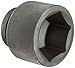 Martin 7686 Forged Alloy Steel 2-11/16" Type III Opening 1" Power Impact Drive Socket, 6 Points Standard, 3-15/32" Overall Length, Industrial Black Finish