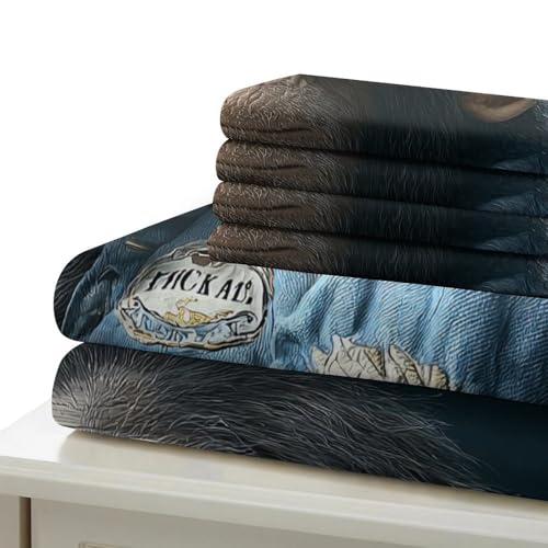 Housse de couette singe cool 135x200 cm imprimé 3D drap microfibre lit simple enfant - 7
