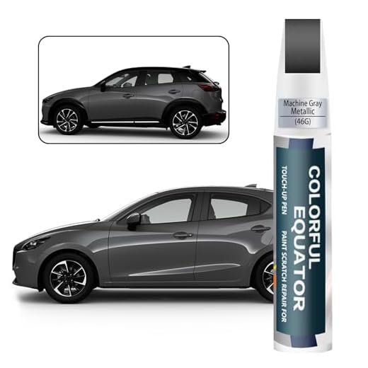46G Machine Gray Metallic Touch Up Paint for Mazda, Car Paint Pen Scratch Repair Two-In-One Touch Up Paint, Premium Car Scratch Remover for Deep Scratches