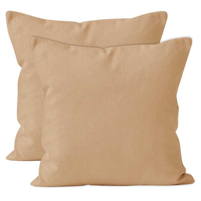 Encasa XO Cotton Throw Pillow Covers Set of 2 I 20x20 in (50x50 cm)
