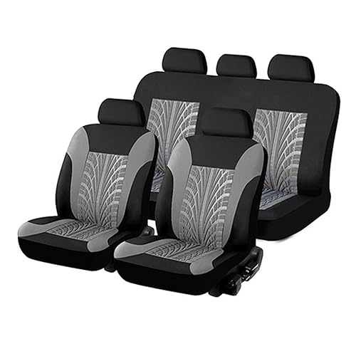 KANGYEBAIHUODIAN Gran oferta, funda Universal for asiento de coche de 9 Uds. Y 4 Uds., apta for la mayoría de los coches con detalle de pista de neumáticos, Protector de asiento de coche con estilo (