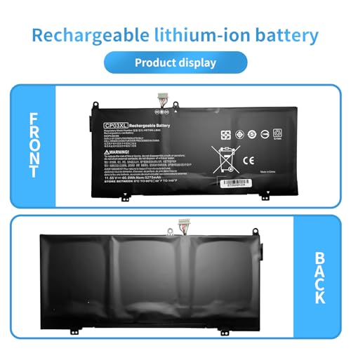 CP03XL 929066-421 929072-855 TPN-Q199 Laptop Battery Replacement for HP Spectre X360 13-ae000 13-ae006no 13-ae001ng 13-ae049ng 13-ae013dx 13-ae011dx 13t-ae000 13t-ae012dx Series(11.55V 60.9Wh) - Image 4
